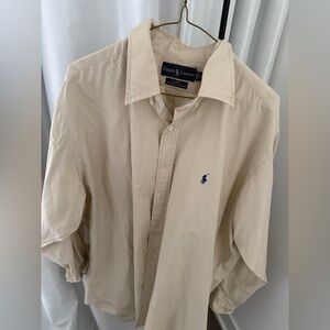 Ralph Lauren Men's Beige Dress Shirt